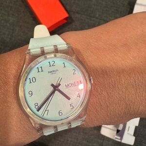 Swatch watch light blue